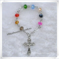 Glass Beads Finger Rosary and Cross Finger Rosary, New Style Beads Rosary (IO-CE071)